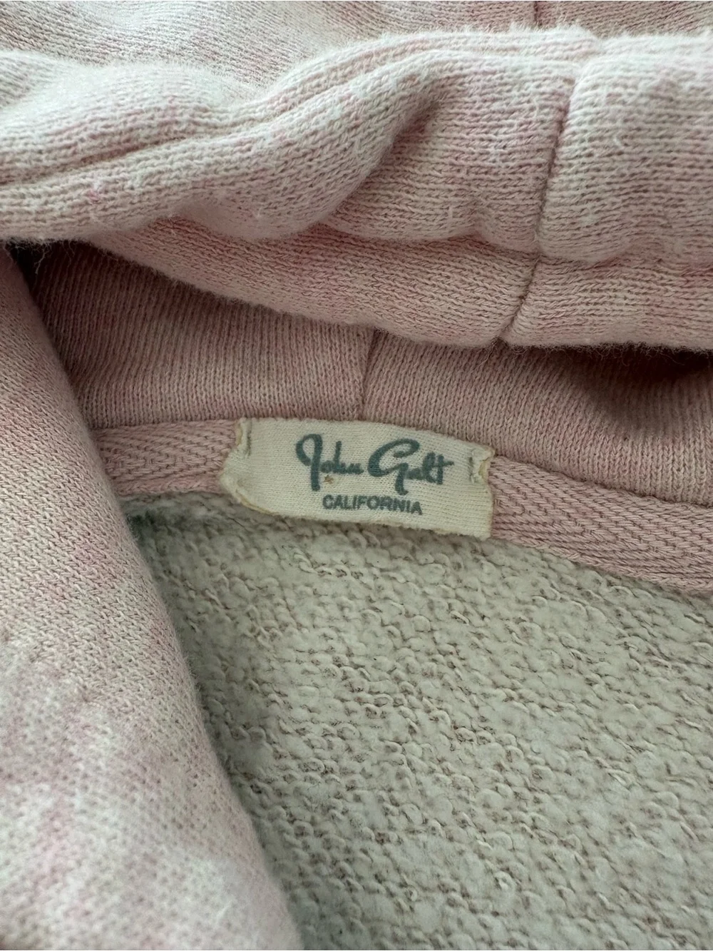 Brandy Melville Light Pink Cropped Zip Hoodie